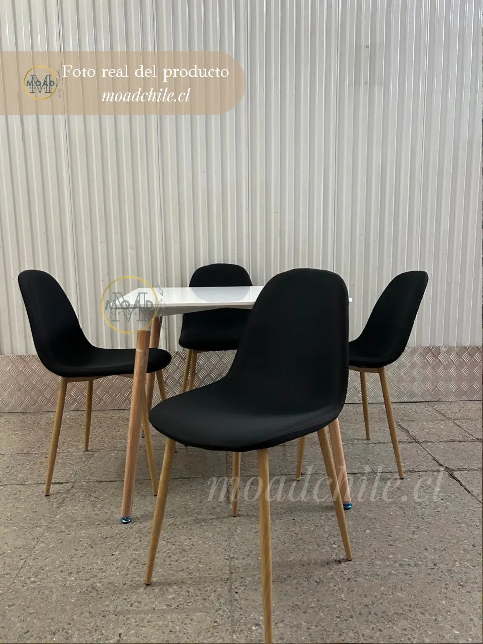Comedor Eames Paris cuadrado lino
