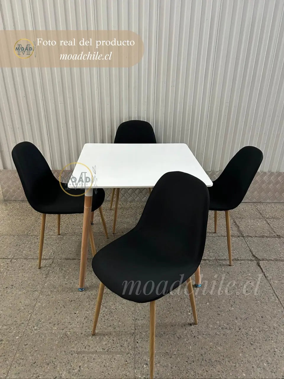 Comedor Eames Paris cuadrado lino