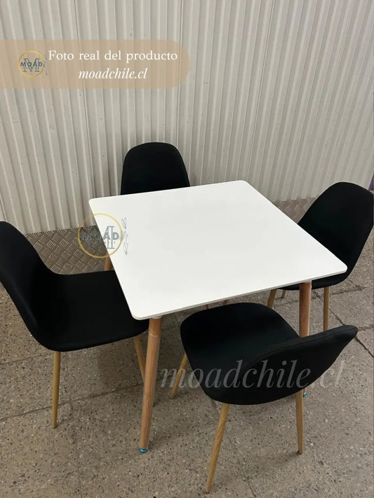 Comedor Eames Paris cuadrado lino