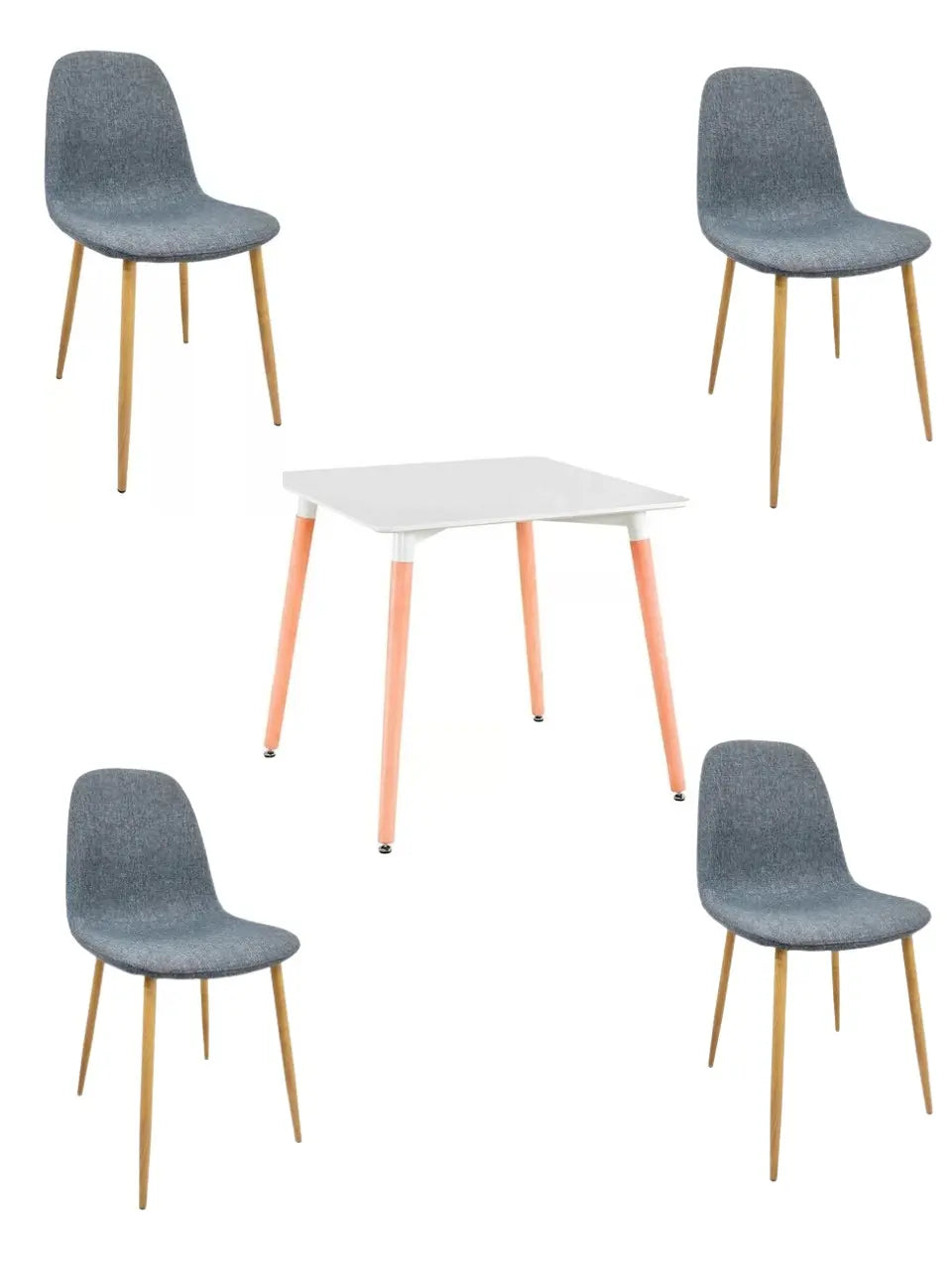 Comedor Eames Paris cuadrado lino