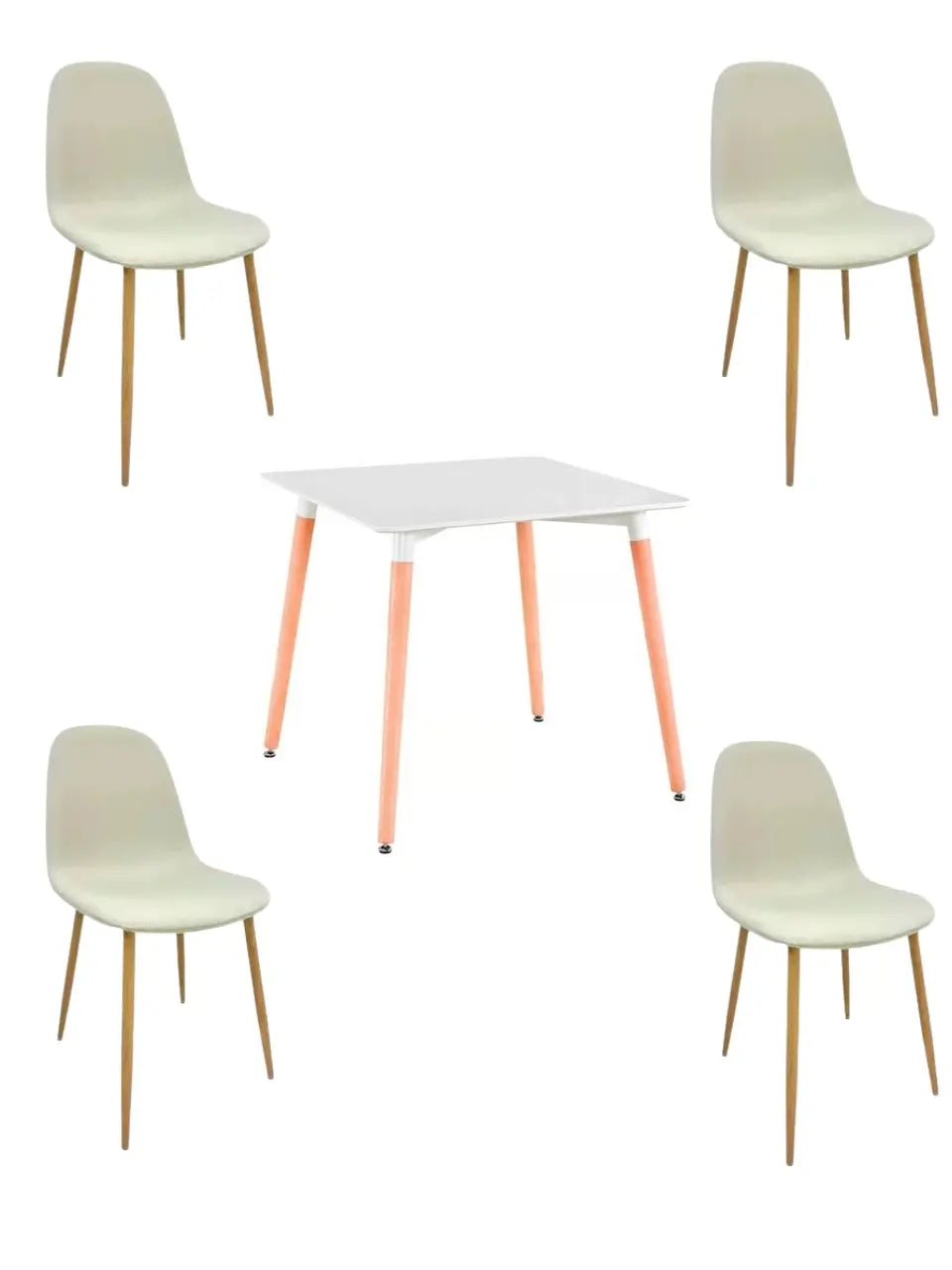 Comedor Eames Paris cuadrado lino