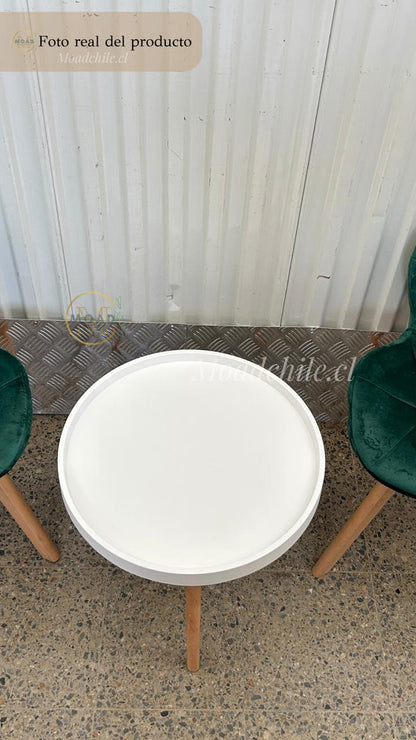 Set 2 Mesa de Centro/Lateral Vidrio