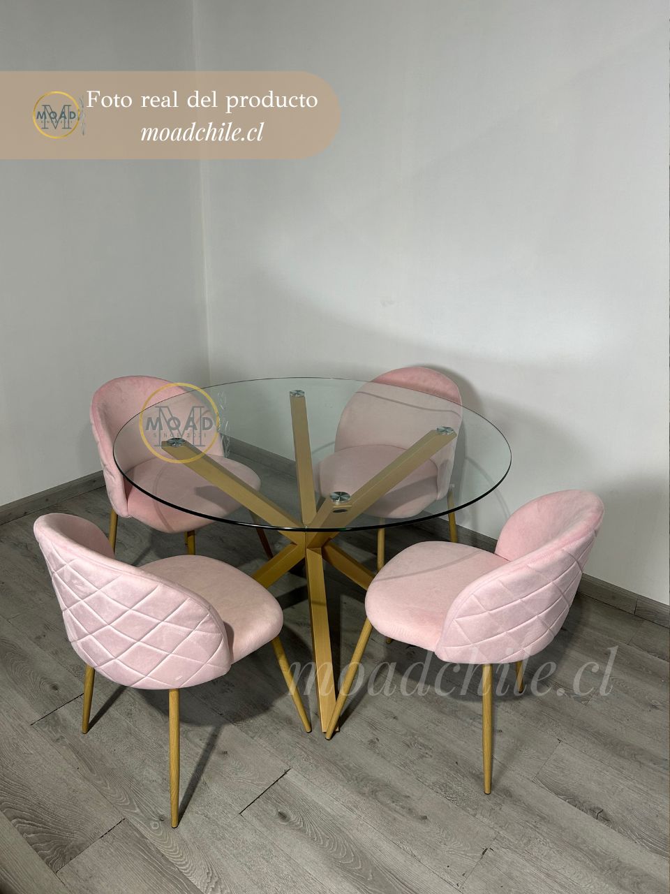 Comedor Redondo Gabrielle Cross Wood 6P