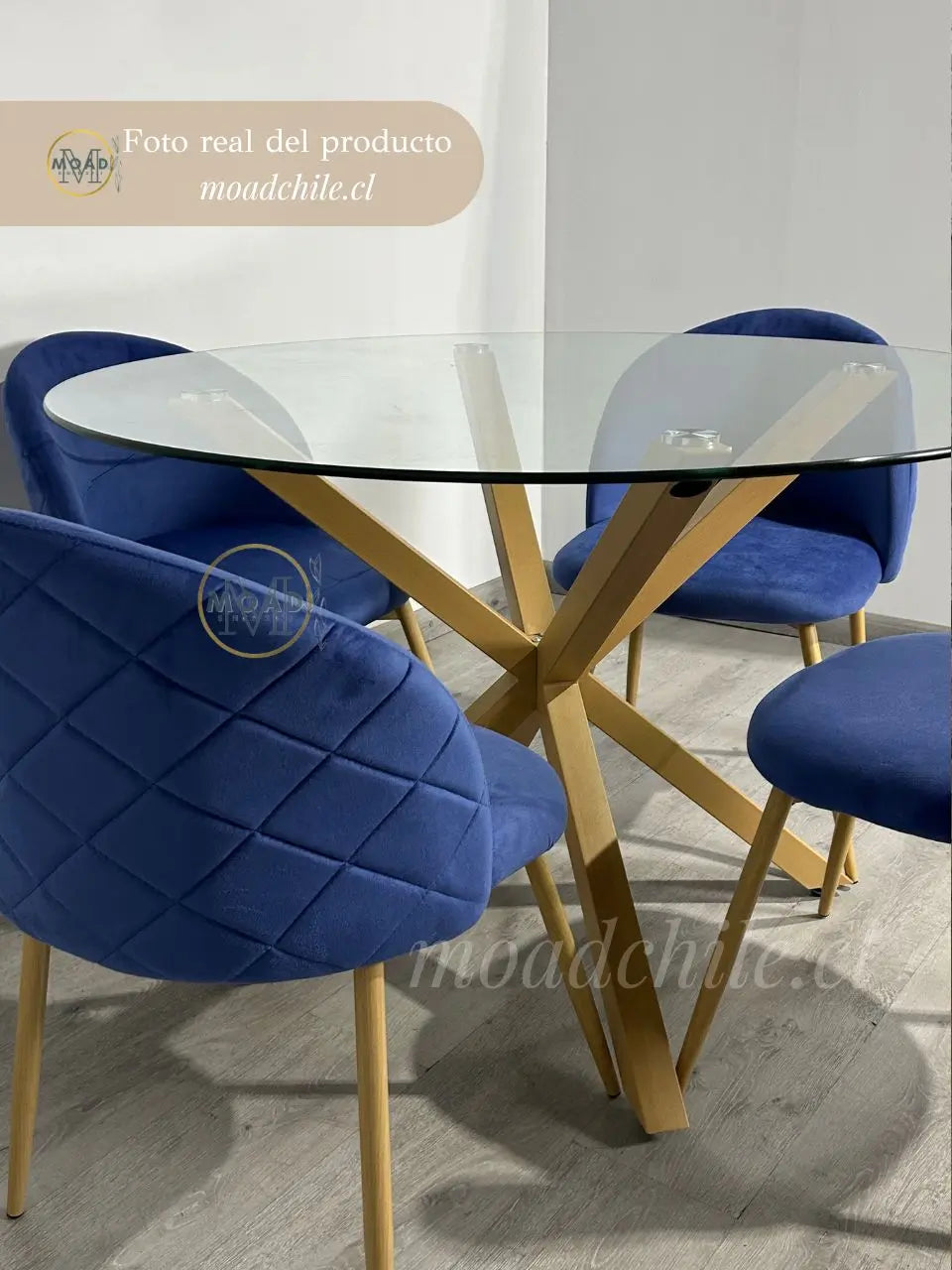 Comedor Redondo Gabrielle Cross Wood 6P