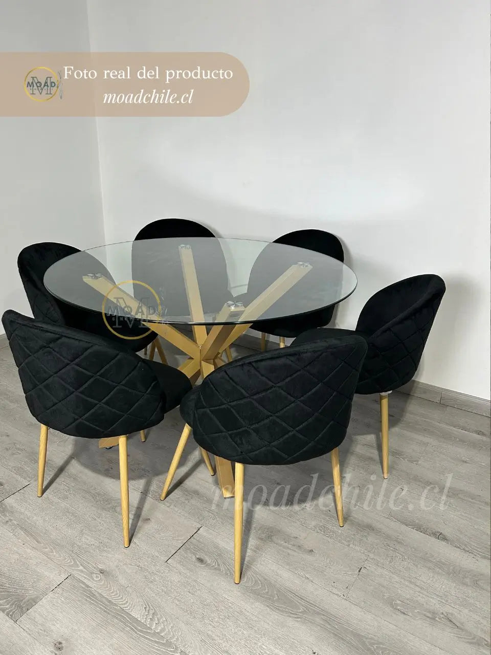 Comedor Redondo Gabrielle Cross Wood 6P