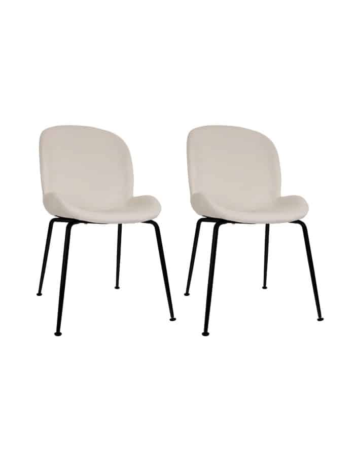 Pack 2 Sillas Beetle con patas negras