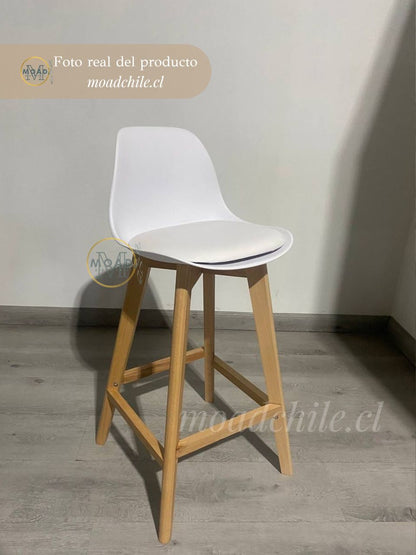 Taburete Tulip Respaldo Bajo 65cm