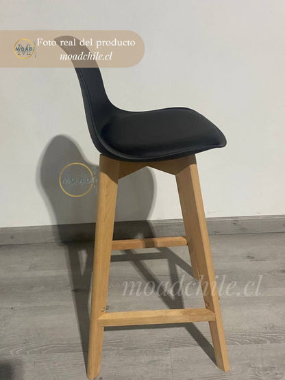 Taburete Tulip Respaldo Bajo 65cm