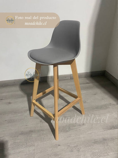 Taburete Tulip Respaldo Bajo 65cm