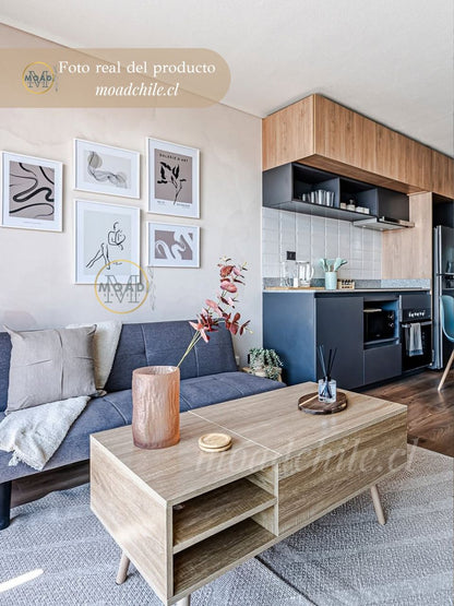 Mesa de Centro Elevable para Living - Madera