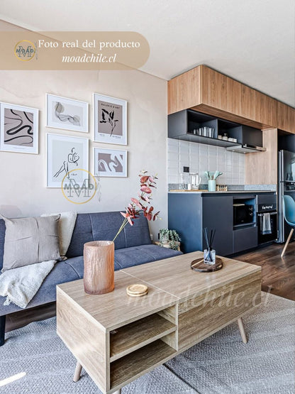 Mesa de Centro Elevable para Living - Madera