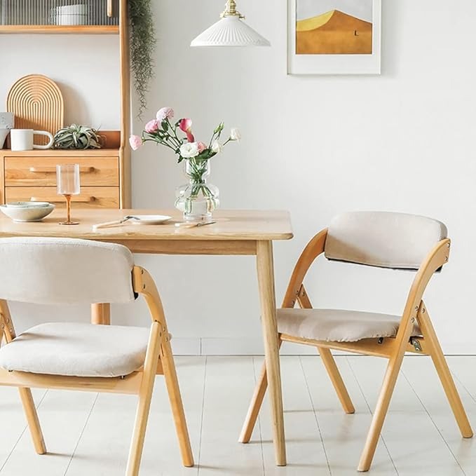 Silla Betlahem de madera plegable acolchada