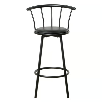 Silla de Bar Romana Giratoria Negra