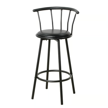 Silla de Bar Romana Giratoria Negra