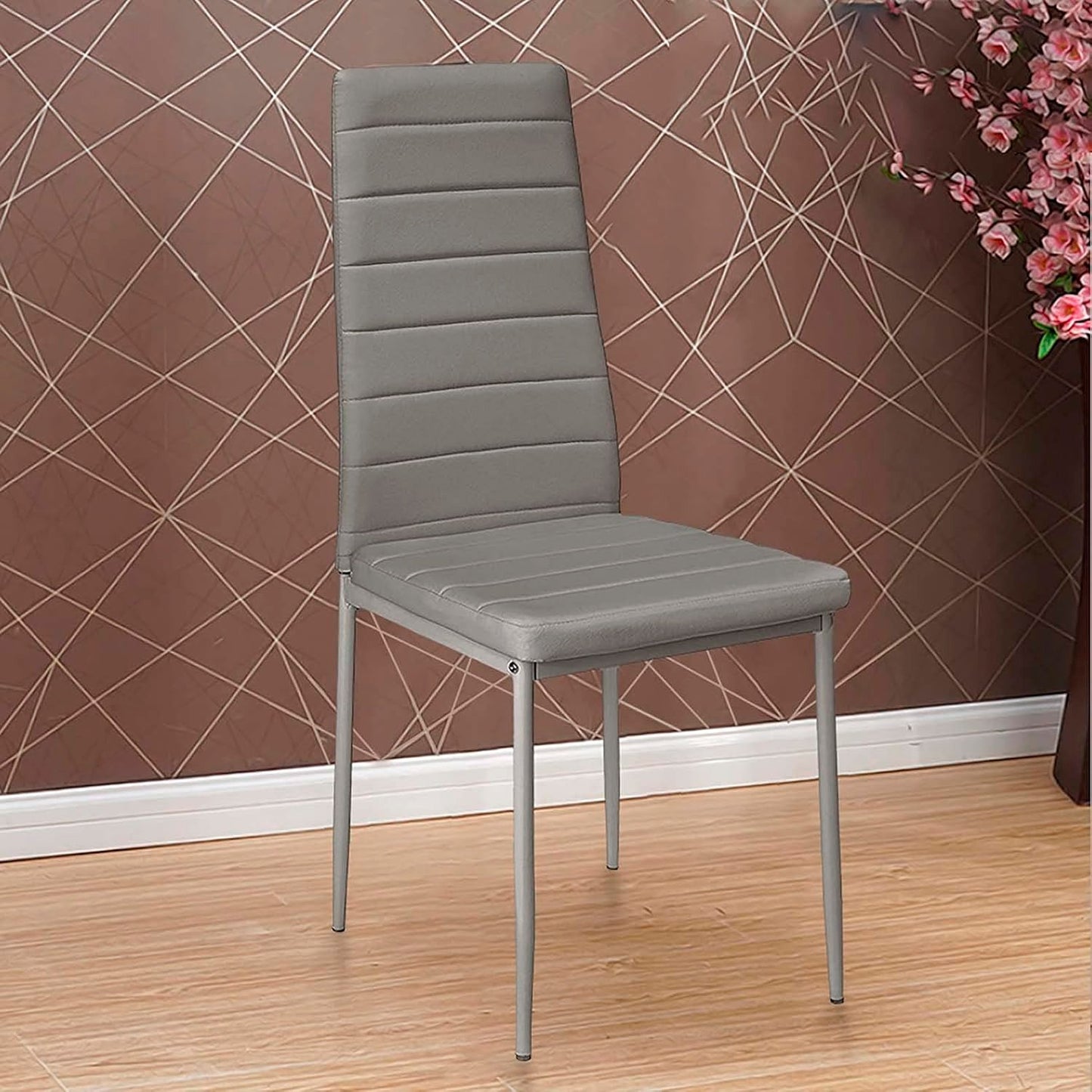 Pack 4 Sillas Dining Liana con patas cromadas