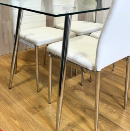 Silla Dining Liana con patas cromadas