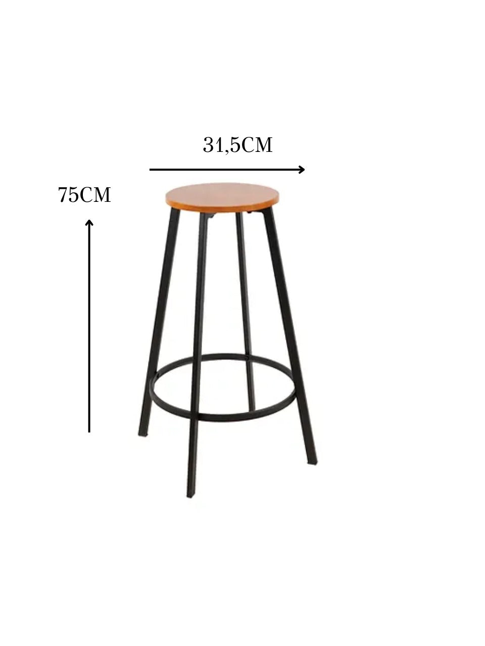Taburete de bar Elipse Industrial