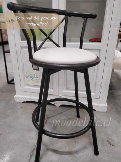 Silla de Bar Romana Giratoria Blanca