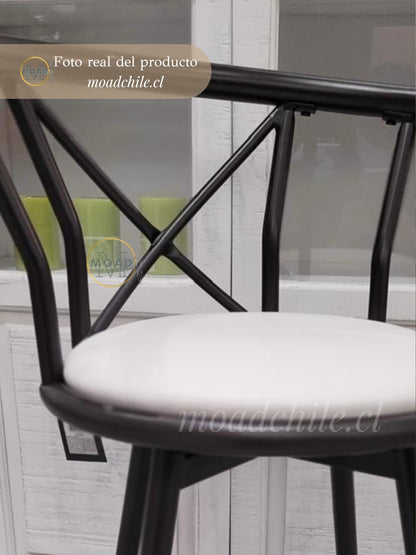 Silla de Bar Romana Giratoria Blanca