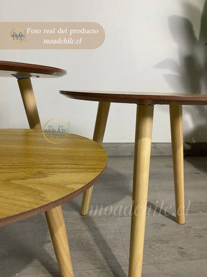 Set 3 Mesas Grape Centro/Lateral