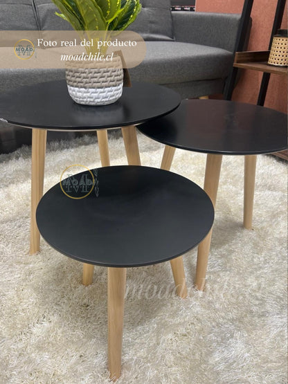 Set 3 Mesas Grape Centro/Lateral