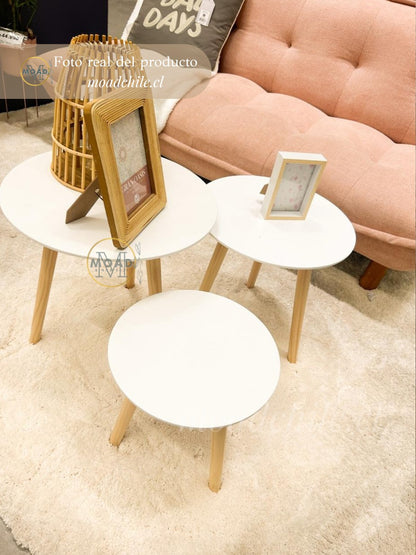 Set 3 Mesas Grape Centro/Lateral