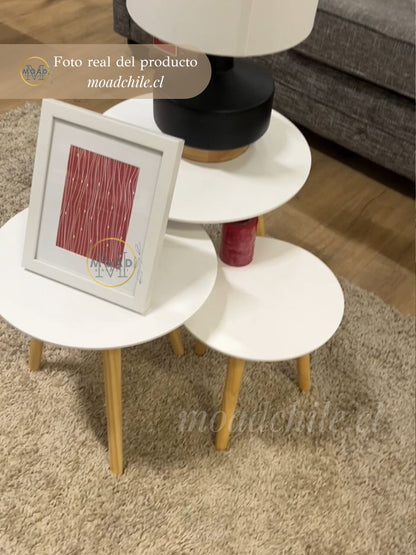 Set 3 Mesas Grape Centro/Lateral