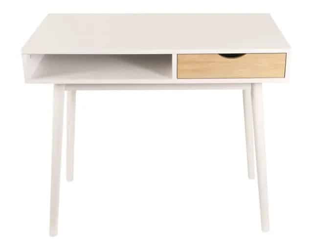 Escritorio 1 Cajón Kamin Blanco/Natural