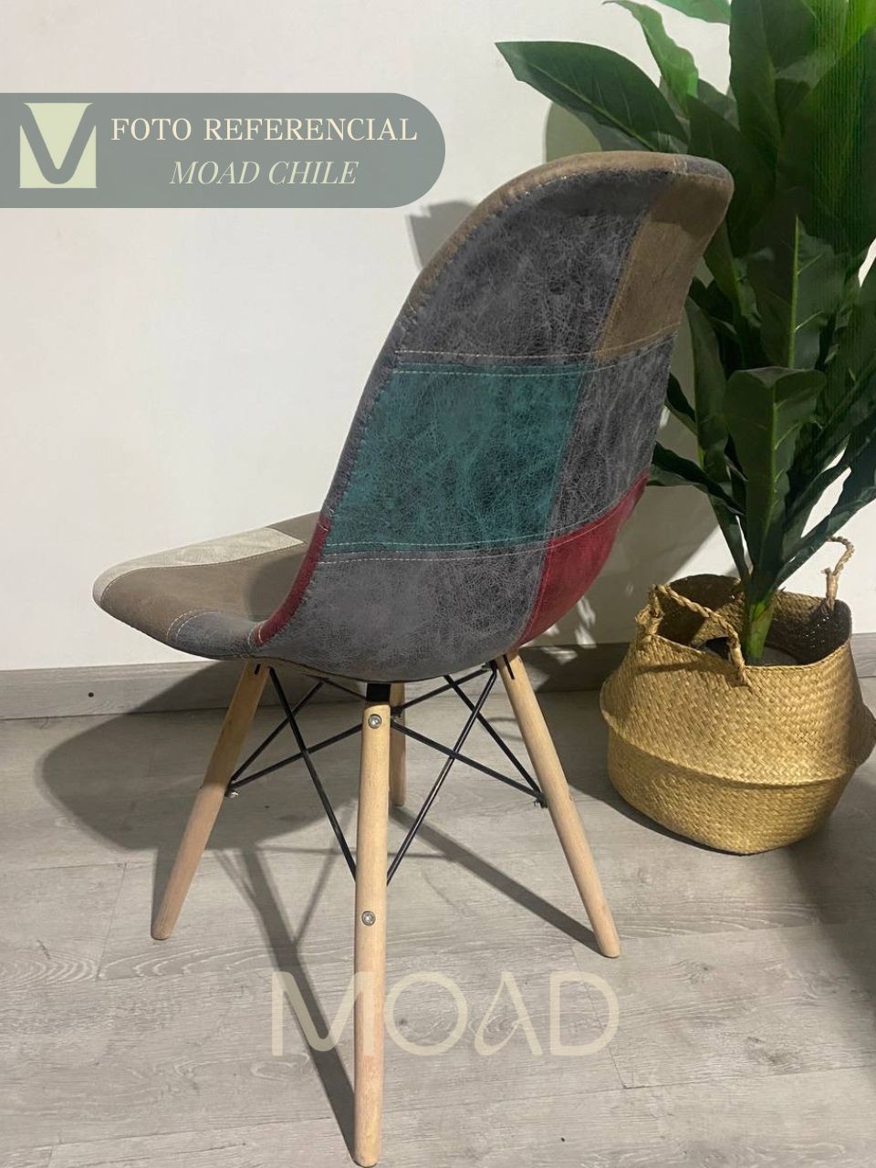 Silla Patchwork Da Vinci patas Eames
