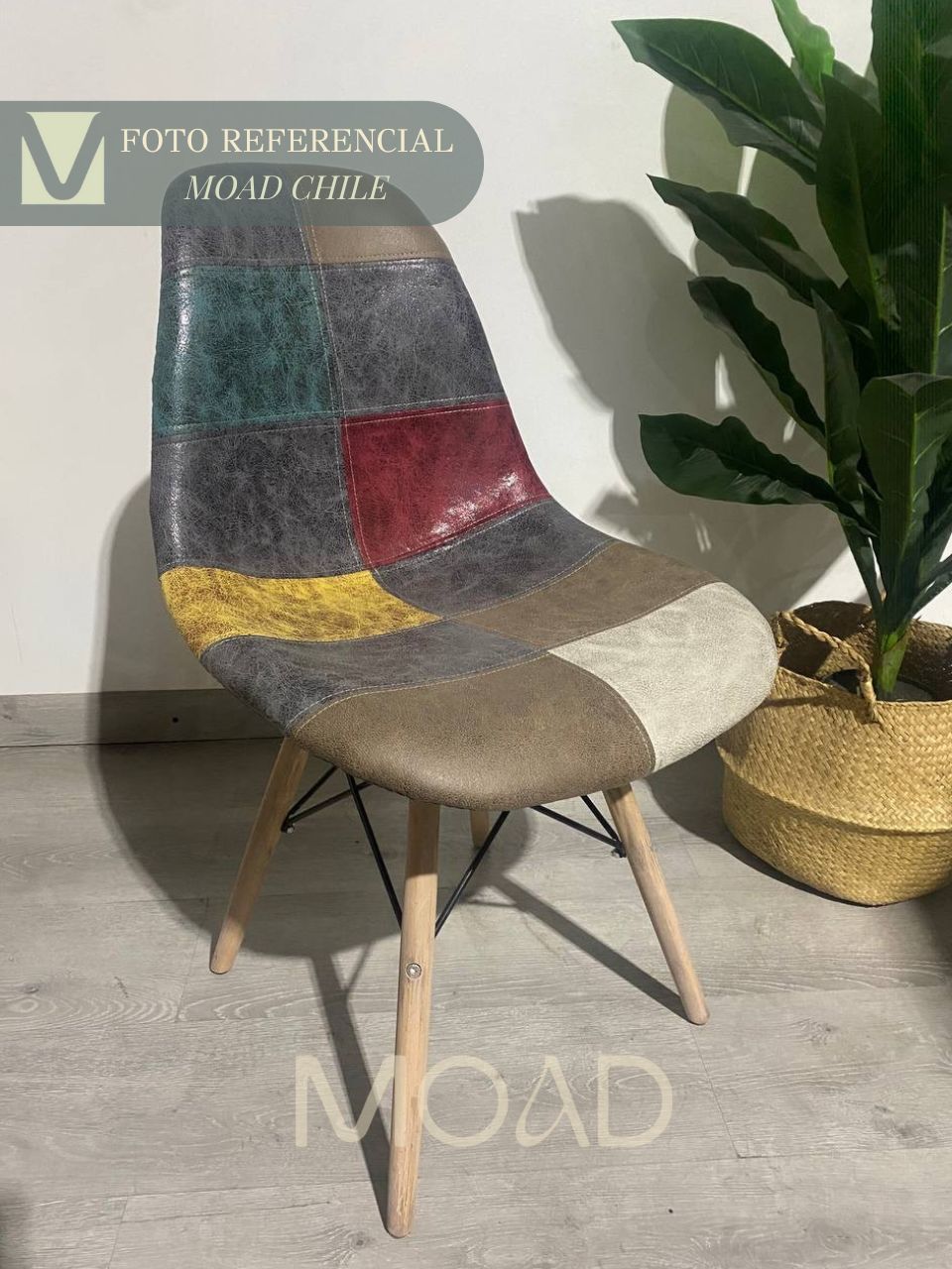 Pack 4 Sillas Patchwork Da Vinci patas Eames