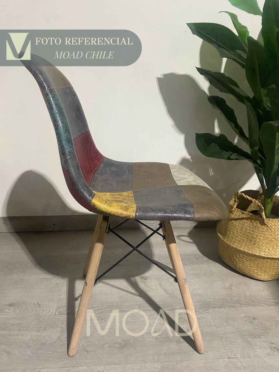 Pack 4 Sillas Patchwork Da Vinci patas Eames