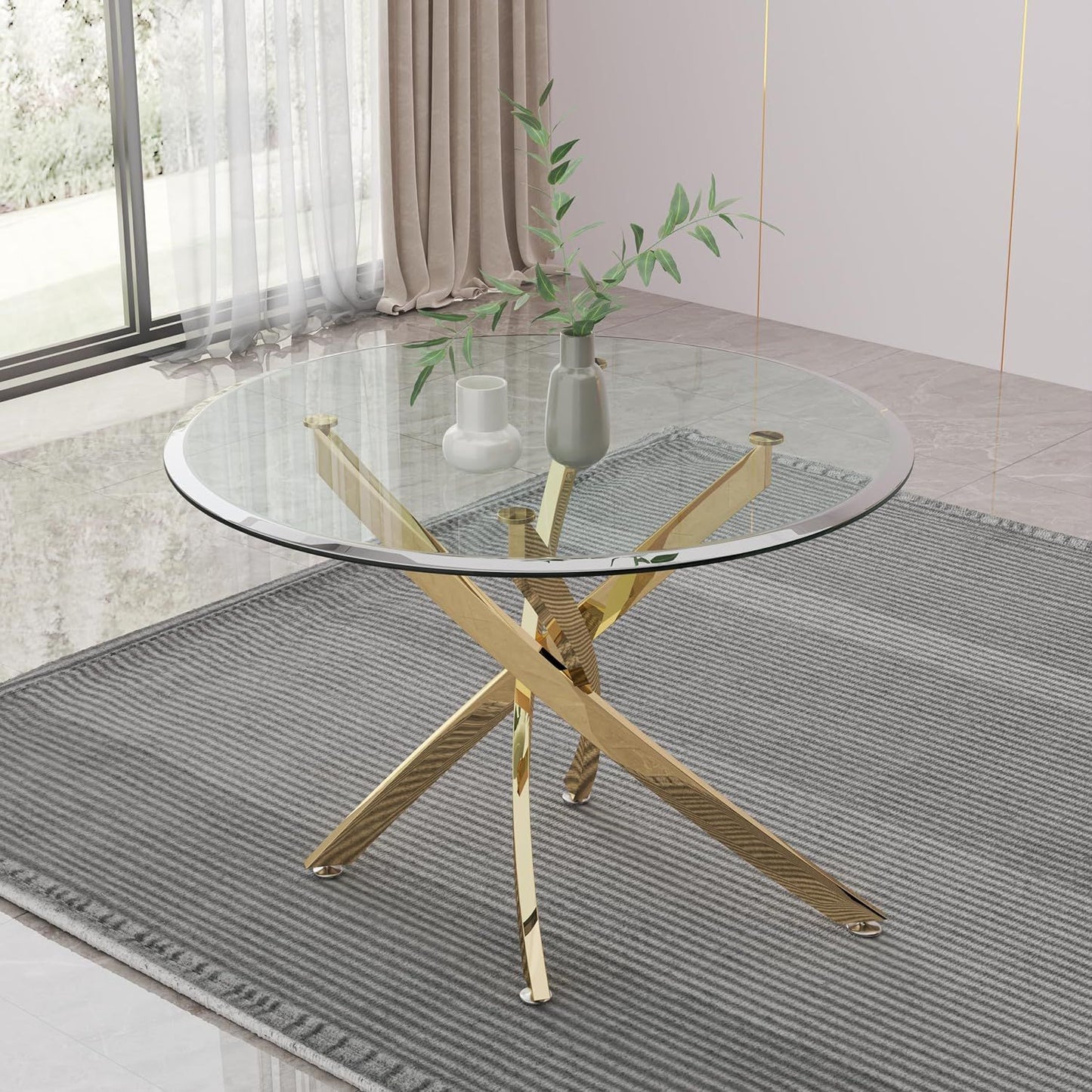 Comedor Premium gold Dubai 4P redondo