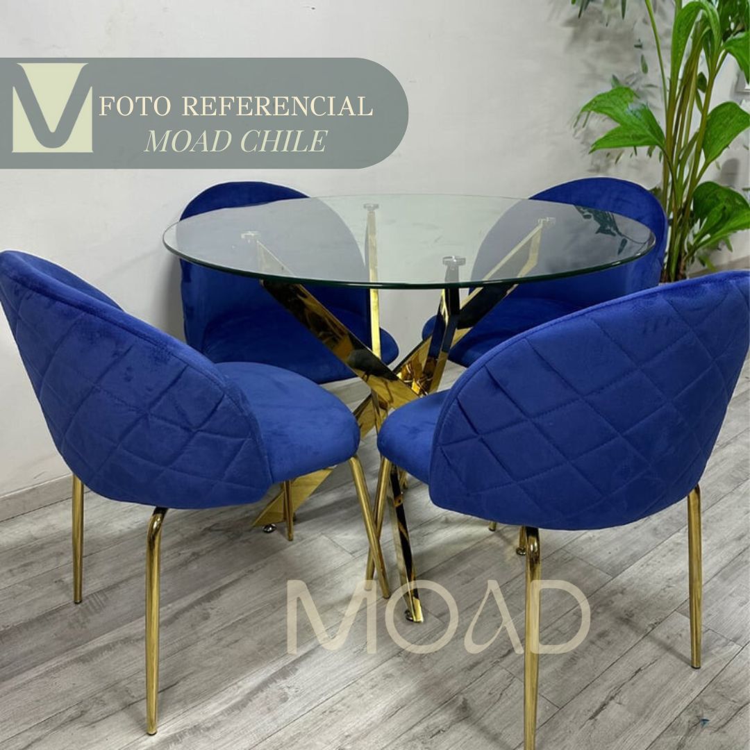 Comedor Premium gold Dubai 4P redondo