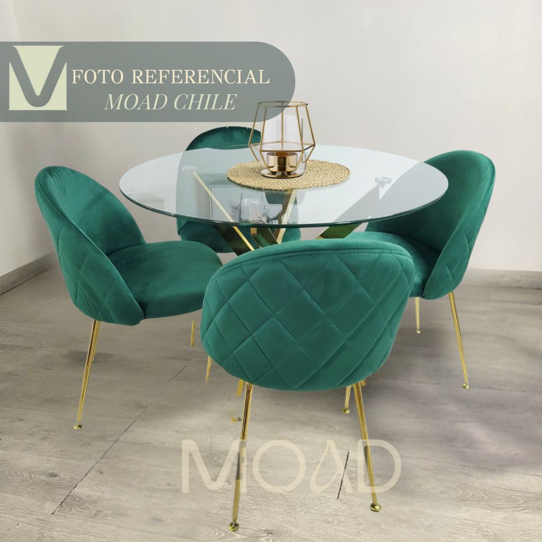 Comedor Premium gold Dubai 4P redondo