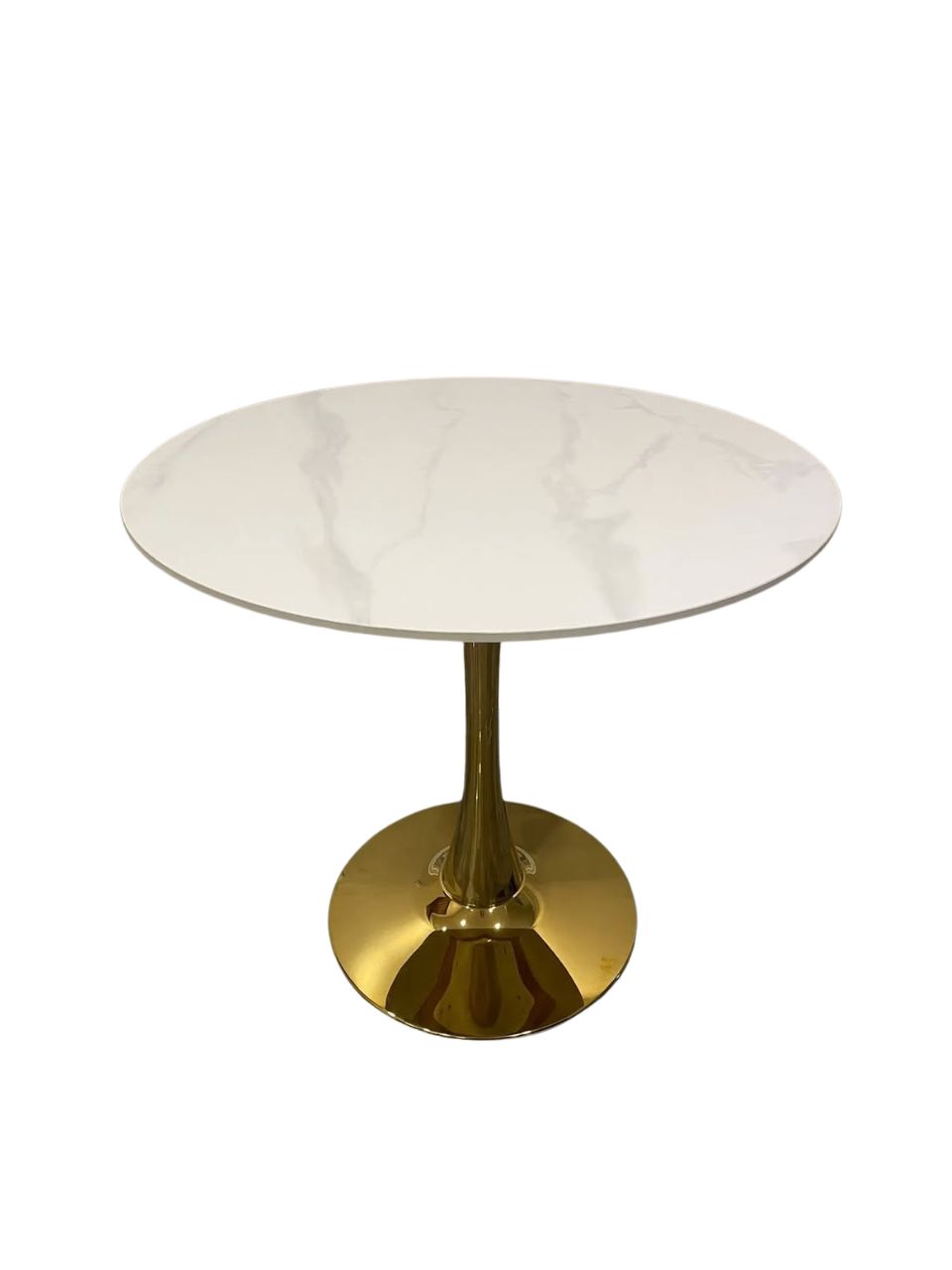 Mesa Tulip Piedra Sinterizada Gold 80cm