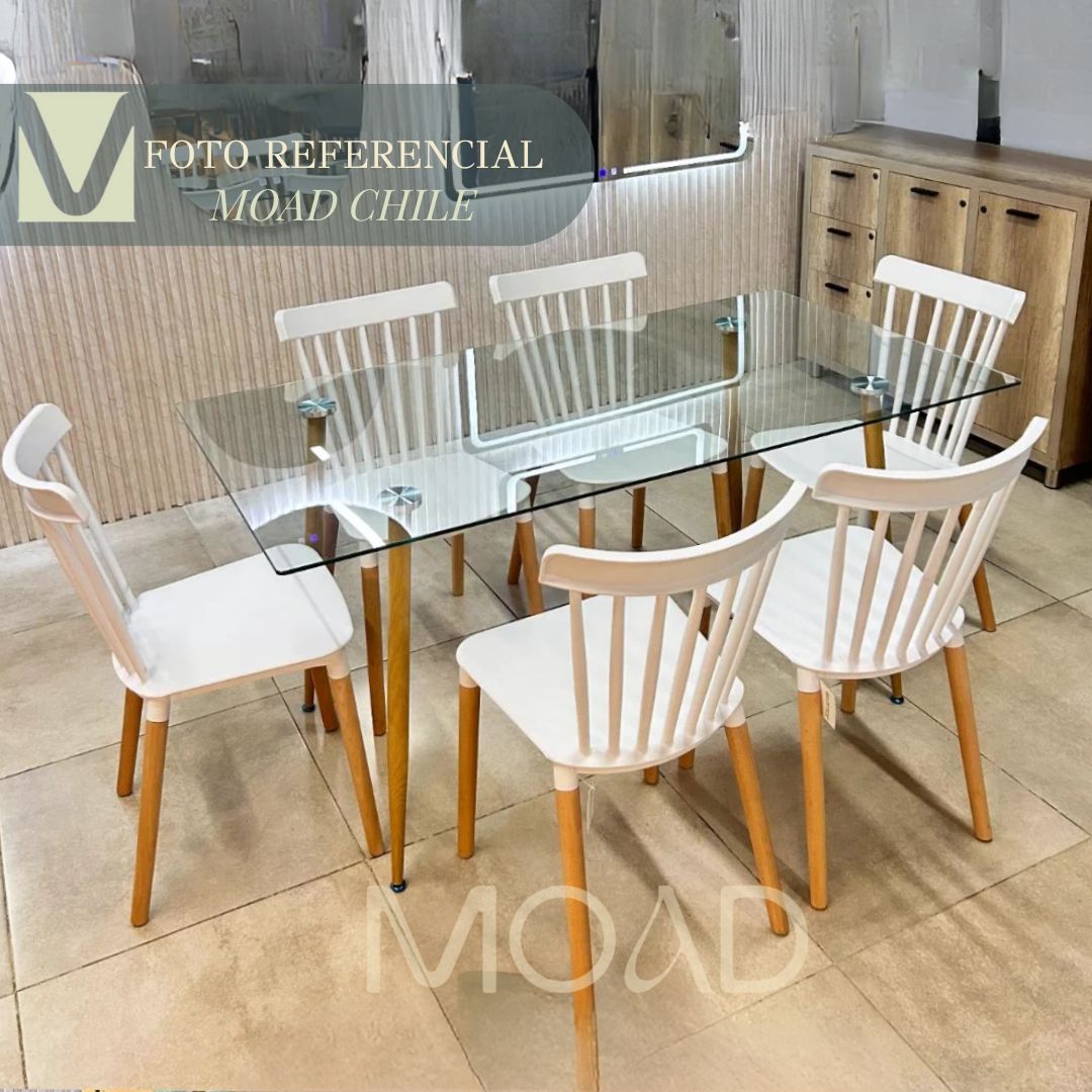 Comedor Rectangular Windsor Glass 6P