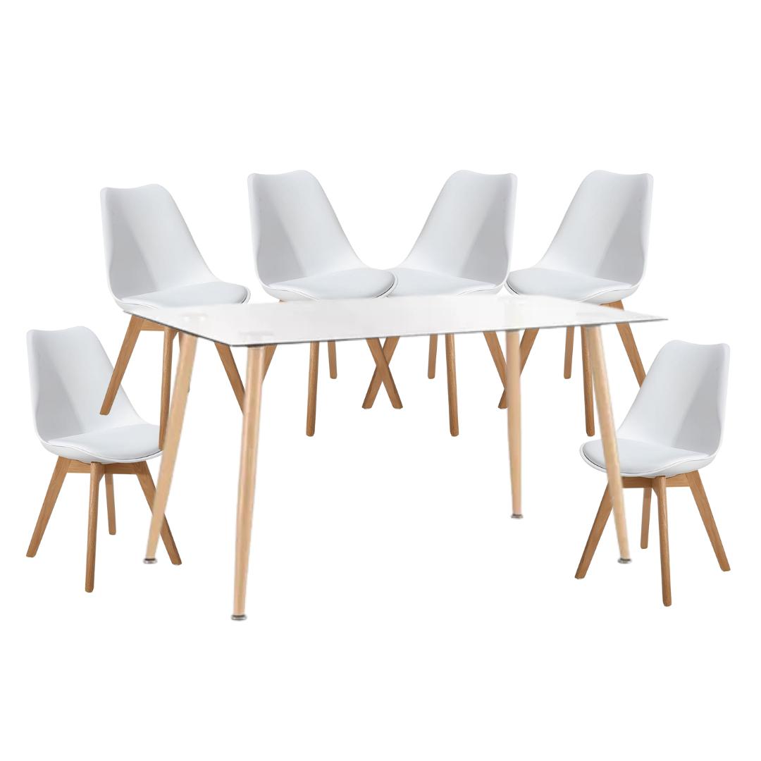 Comedor Minimalista Tulip 6P