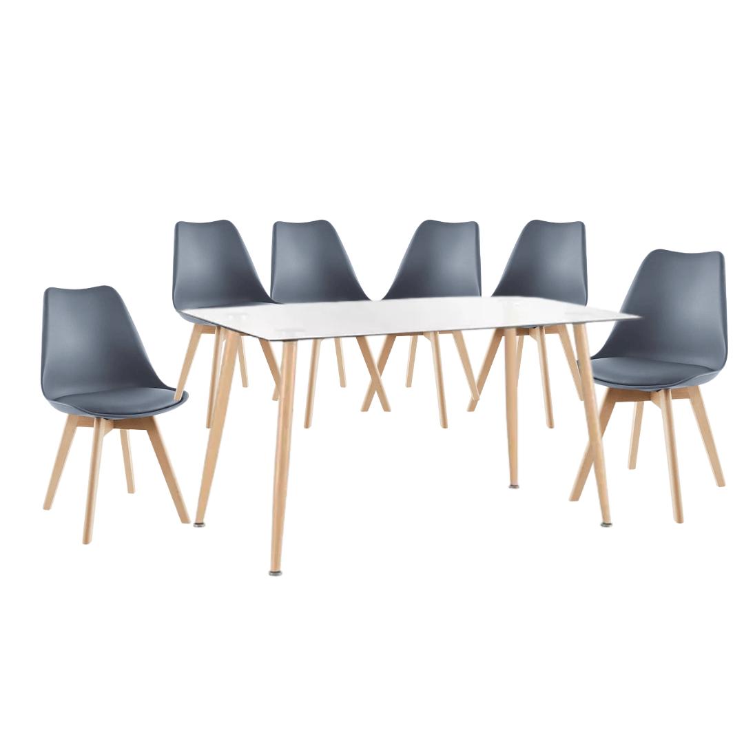 Comedor Minimalista Tulip 6P