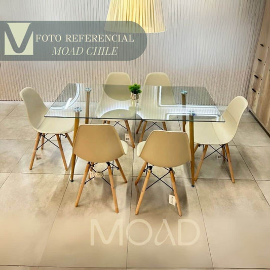 Comedor eames minimalista 6P