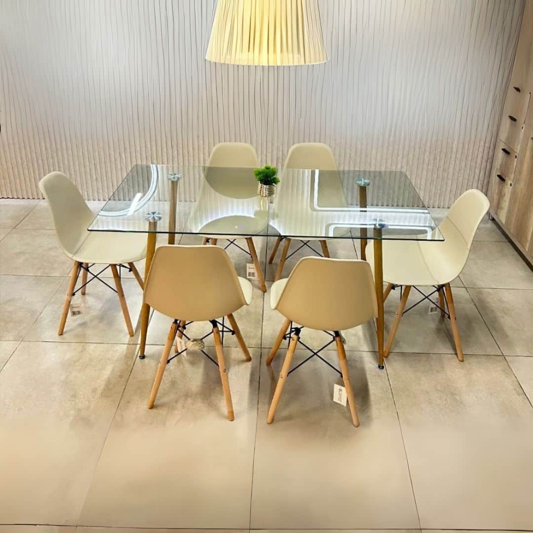 Comedor eames minimalista 6P