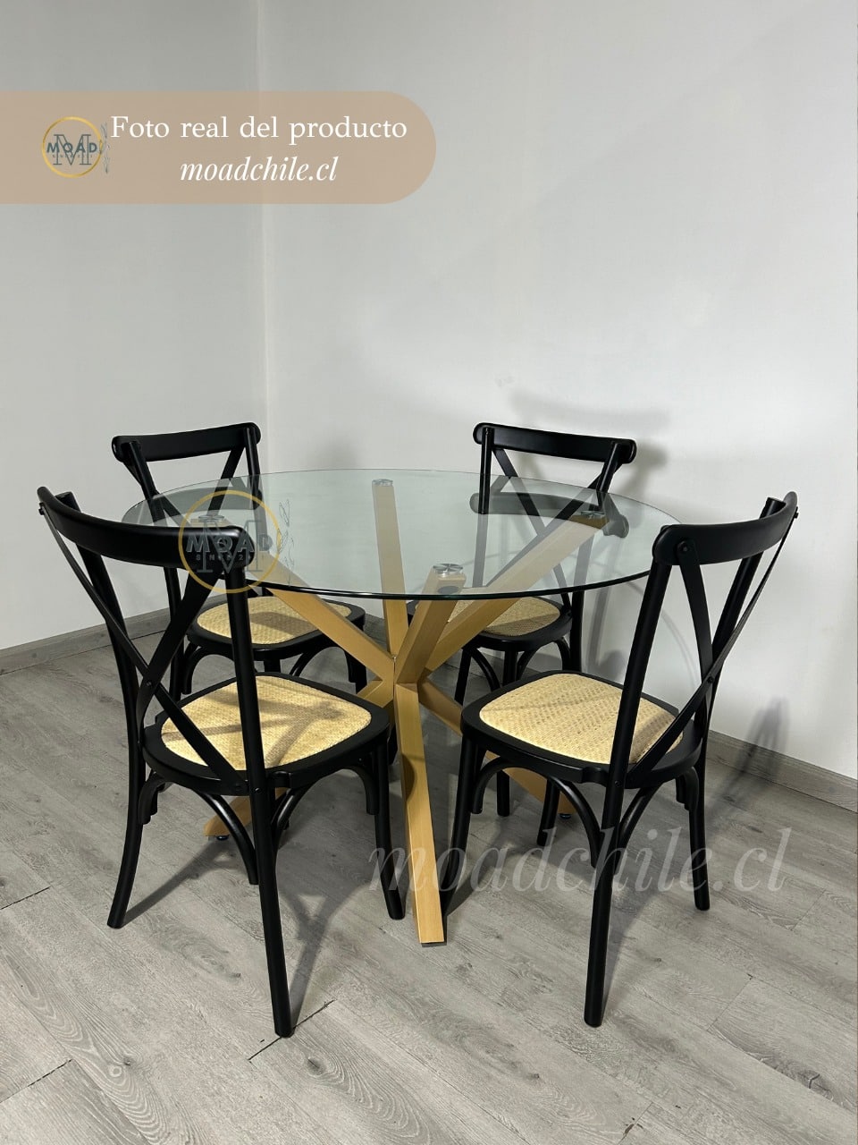 Comedor Crossback Manhattan para 4 personas