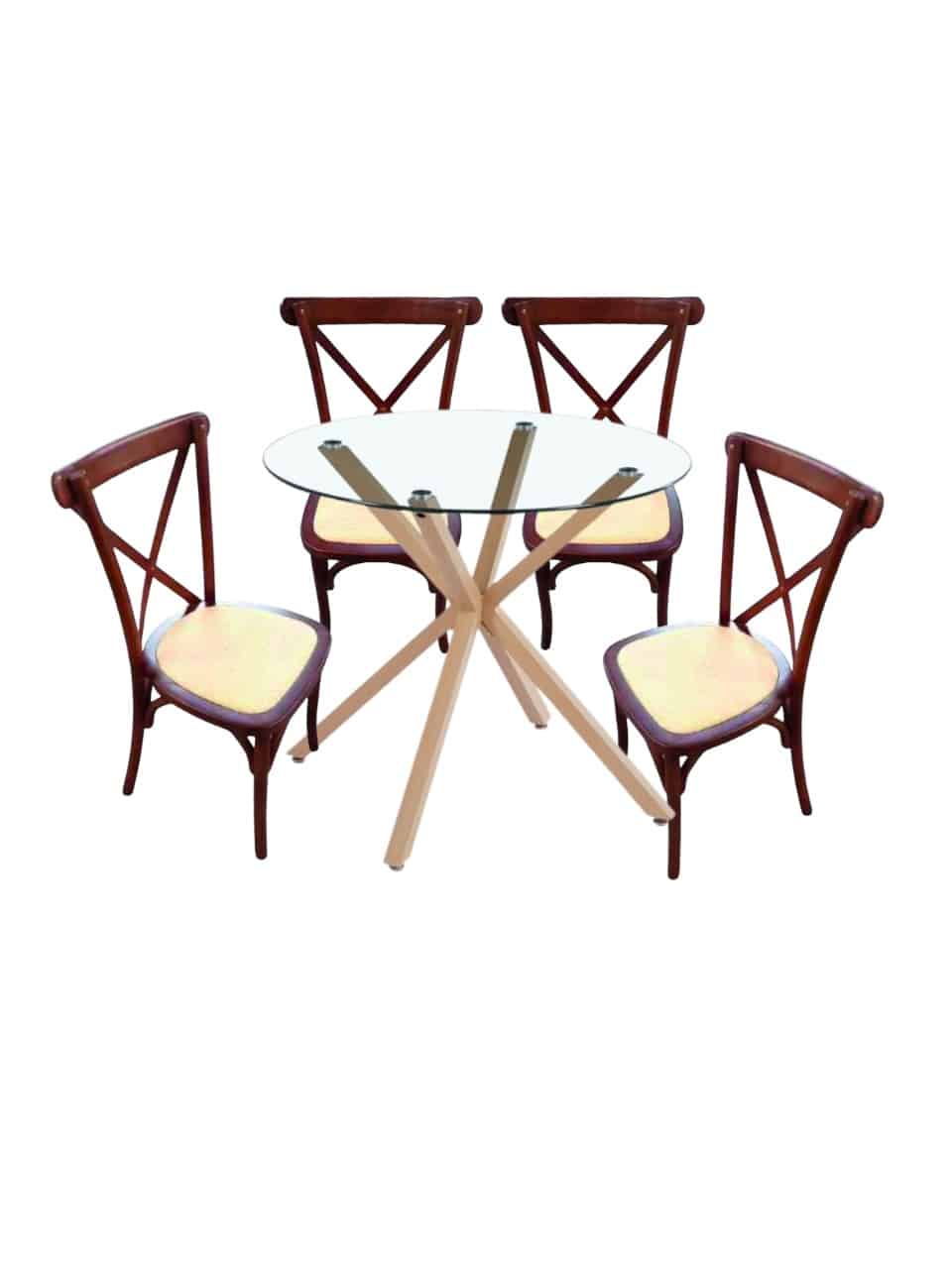 Comedor Crossback Manhattan para 4 personas