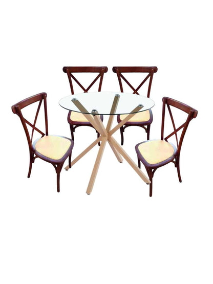 Comedor Crossback Manhattan para 4 personas