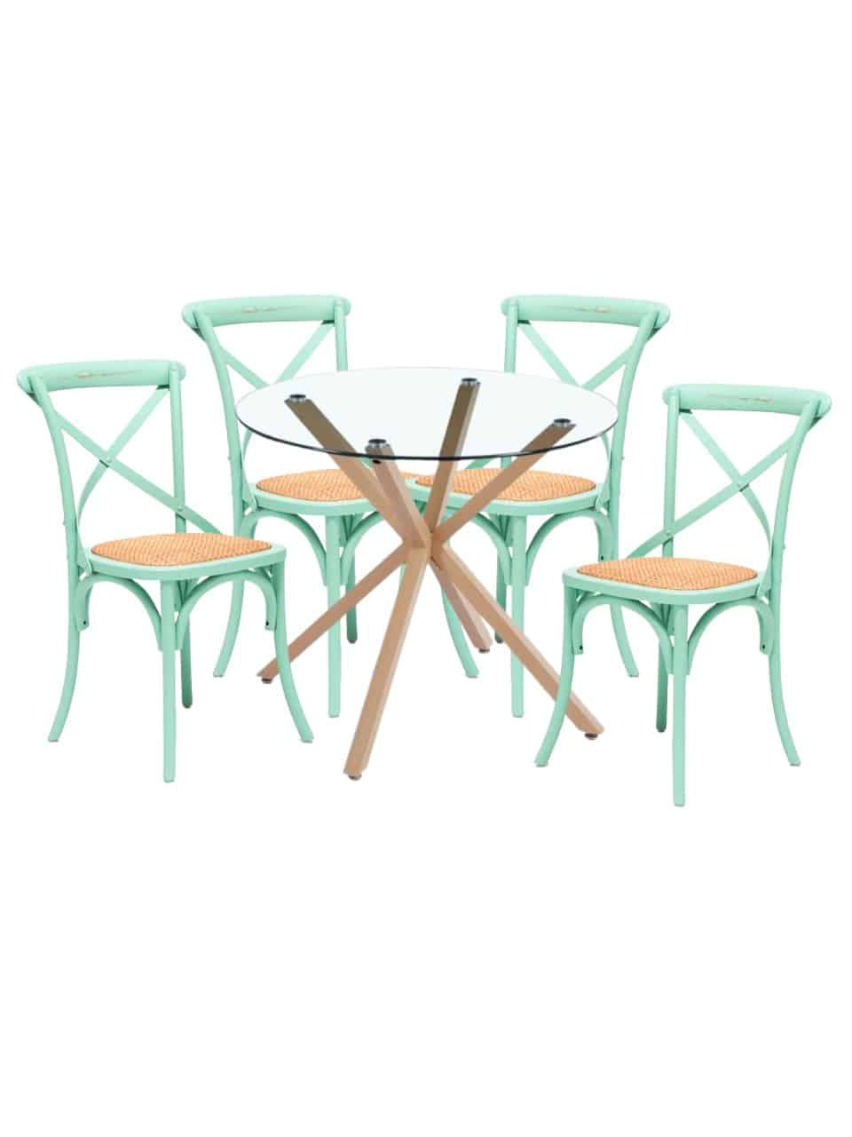 Comedor Crossback Manhattan para 4 personas