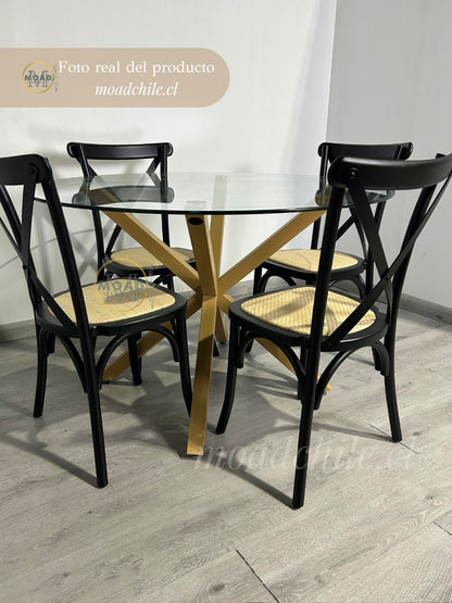 Comedor Crossback Manhattan para 4 personas