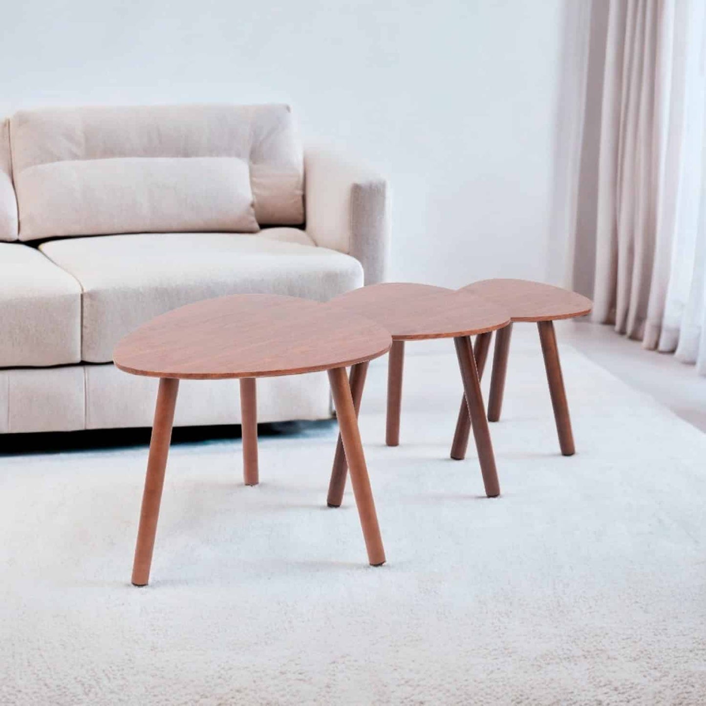 Pack de 3 mesas de centro o laterales madera