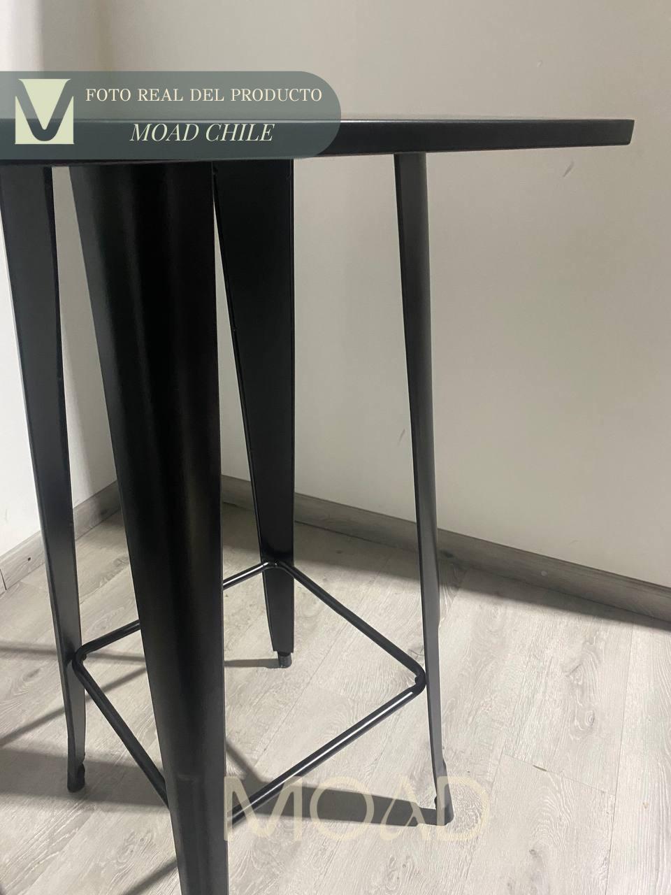 Mesa de Bar Tolix  60x60cm - Negra (metálica)
