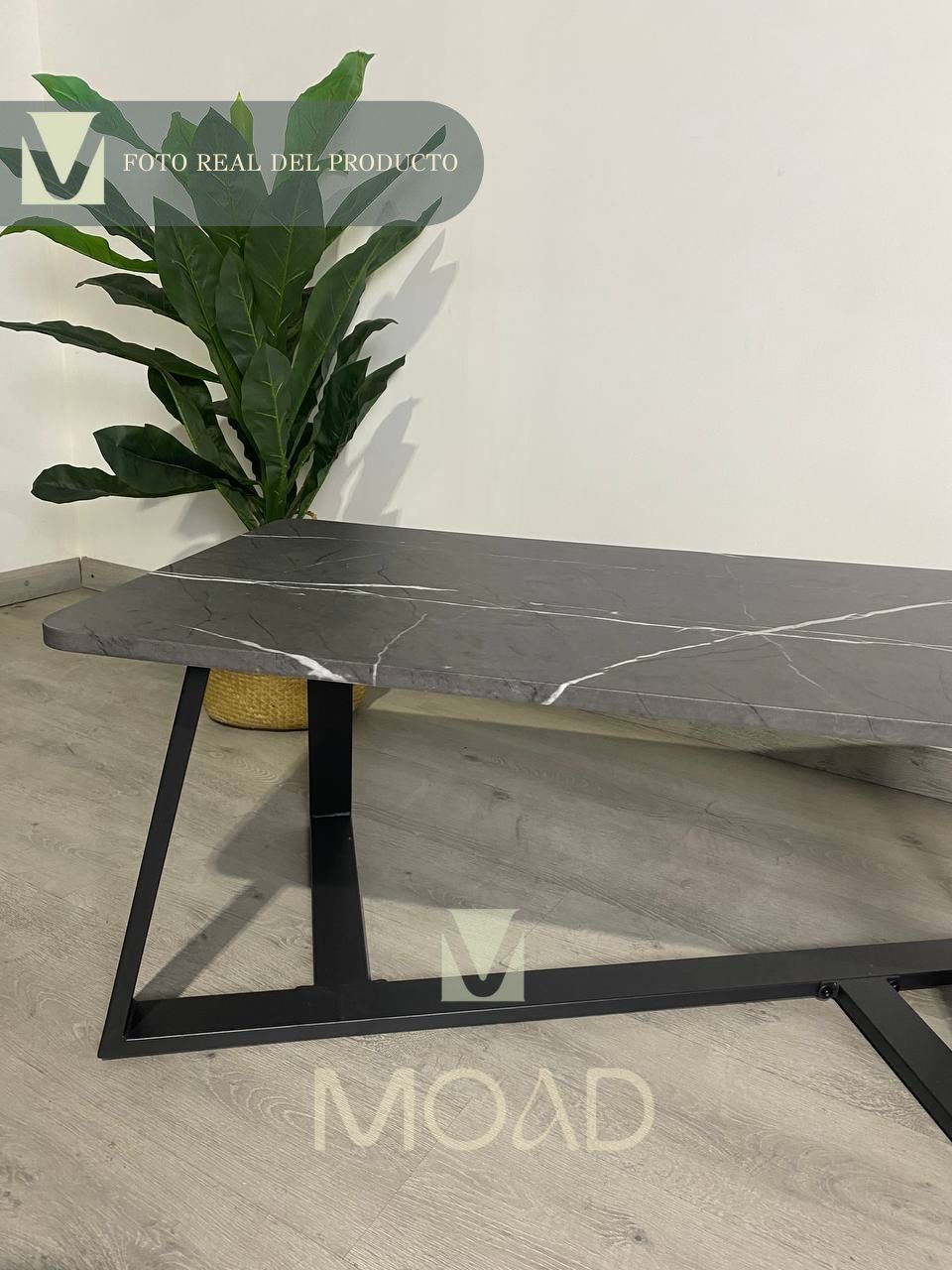 Mesa de centro marmol MDF Gris 100x50