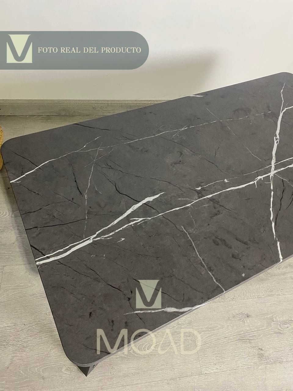 Mesa de centro marmol MDF Gris 100x50