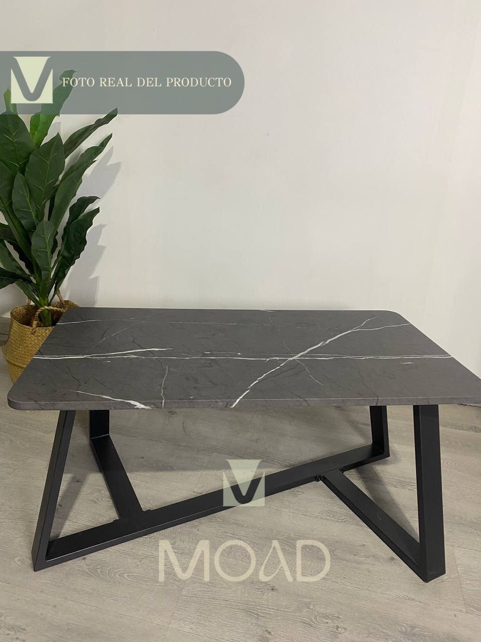 Mesa de centro marmol MDF Gris 100x50